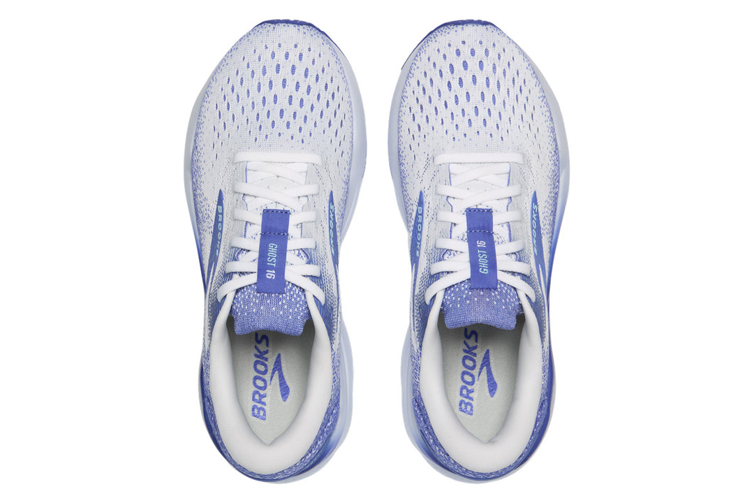 Brooks Ghost 16 B White/Ampara Blue/Limpet Shell Womens #color_blue