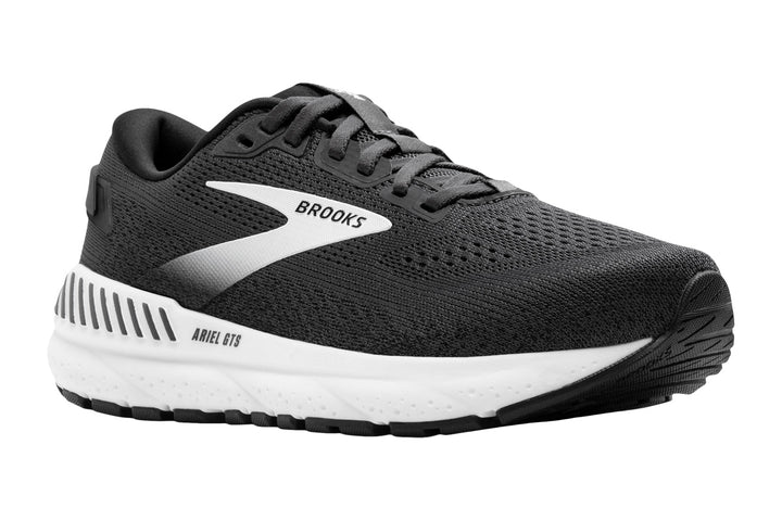Brooks Ariel GTS 24 B Black/Black/White Womens #color_black-multi-whites