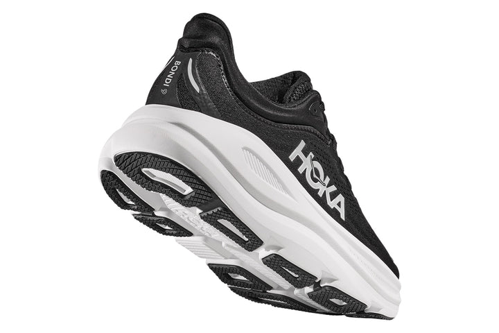 Hoka Bondi 9 4E Black/White Mens #color_black-multi-whites