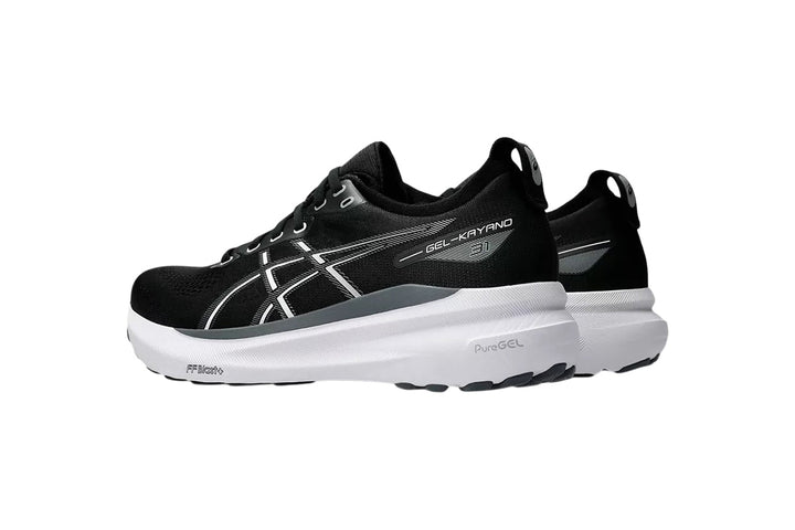 Asics Gel-Kayano 31 2E Black/White Mens #color_black-multi-whites