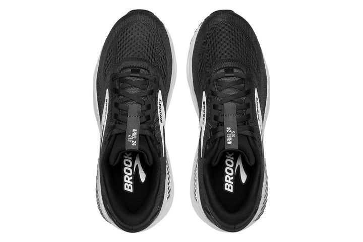 Brooks Ariel GTS 24 B Black/Black/White Womens #color_black-multi-whites