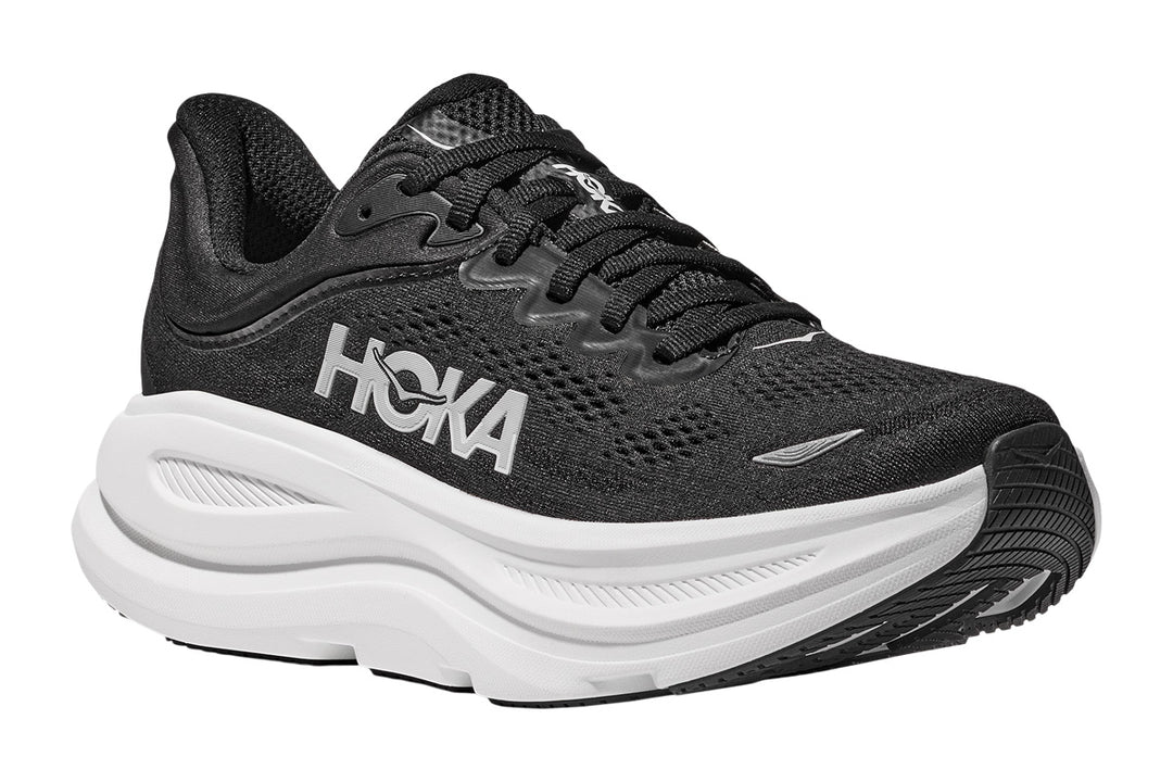 Hoka Bondi 9 B Black/White Womens #color_black-multi-whites