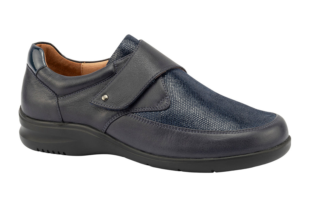 Klouds Jordyn Navy Print Stretch Womens #color_navy