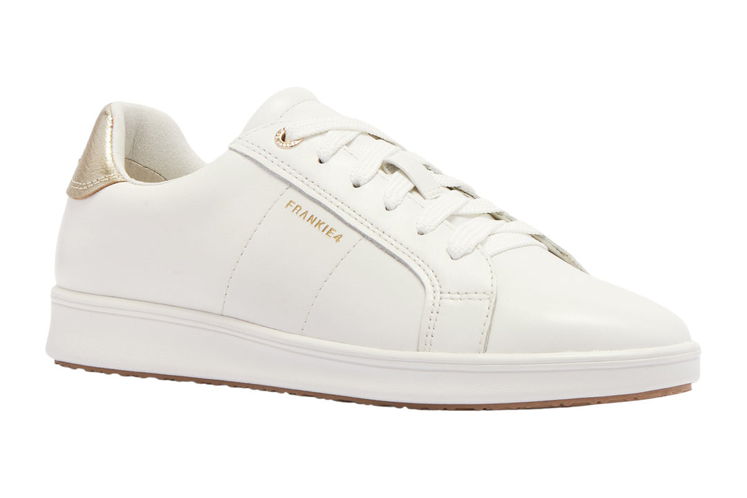 Frankie 4 Jackie V White/Gold Grain Womens #color_white