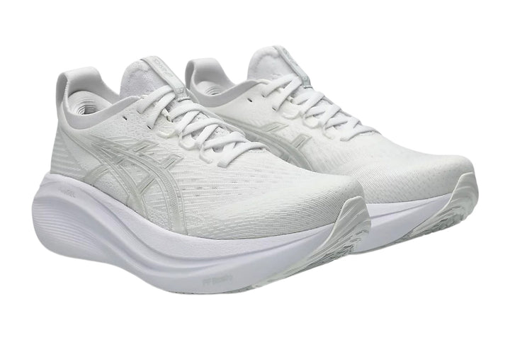 Asics Gel-Nimbus 27 B White/Glacier Grey Womens #color_white