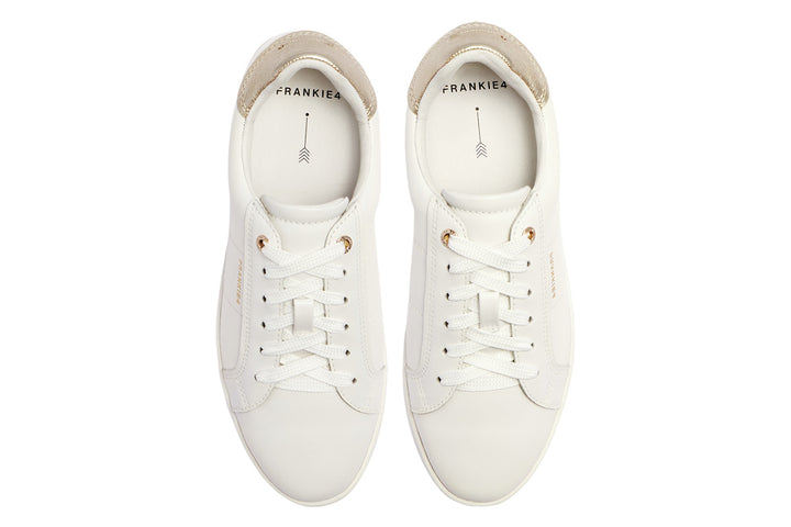 Frankie 4 Jackie V White/Gold Grain Womens #color_white