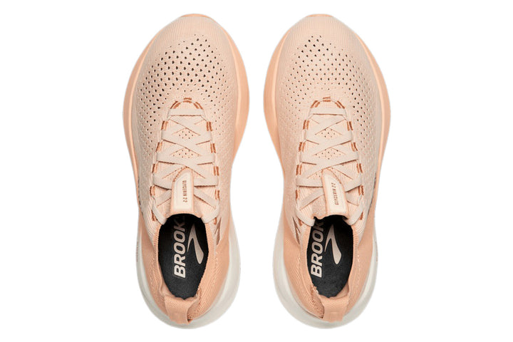 Brooks Glycerin Stealthfit 22 B Almond Peach/Almond/Portabella Womens #color_blue