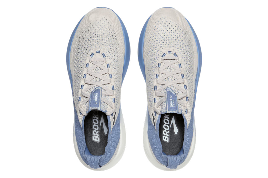 Brooks Glycerin Stealthfit 22 D Antarctica/Country Blue Mens #color_brown