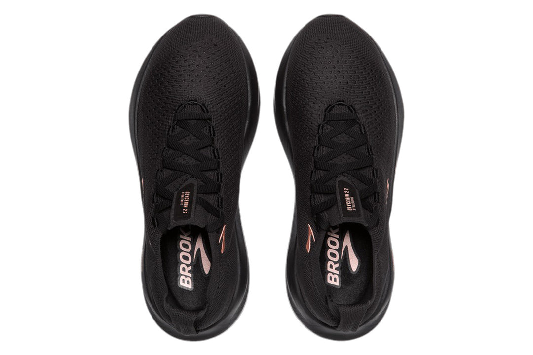 Brooks Glycerin Stealthfit 22 B Black/Grey/Rose Gold Womens #color_black