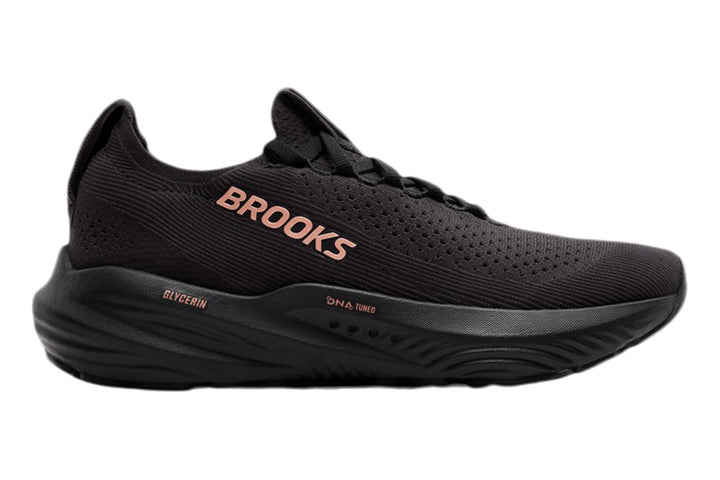 Brooks Glycerin Stealthfit 22 B Black/Grey/Rose Gold Womens #color_black