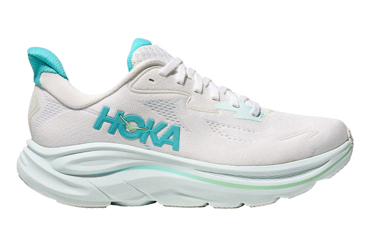 Hoka Clifton 10 D White/Cielo Blue Womens #color_white-multi-blues