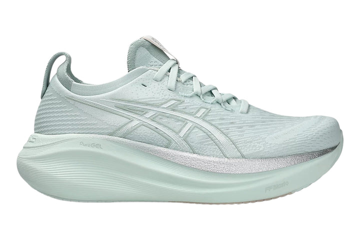 Asics Gel-Nimbus 27 B Pure Aqua/White Womens #color_green