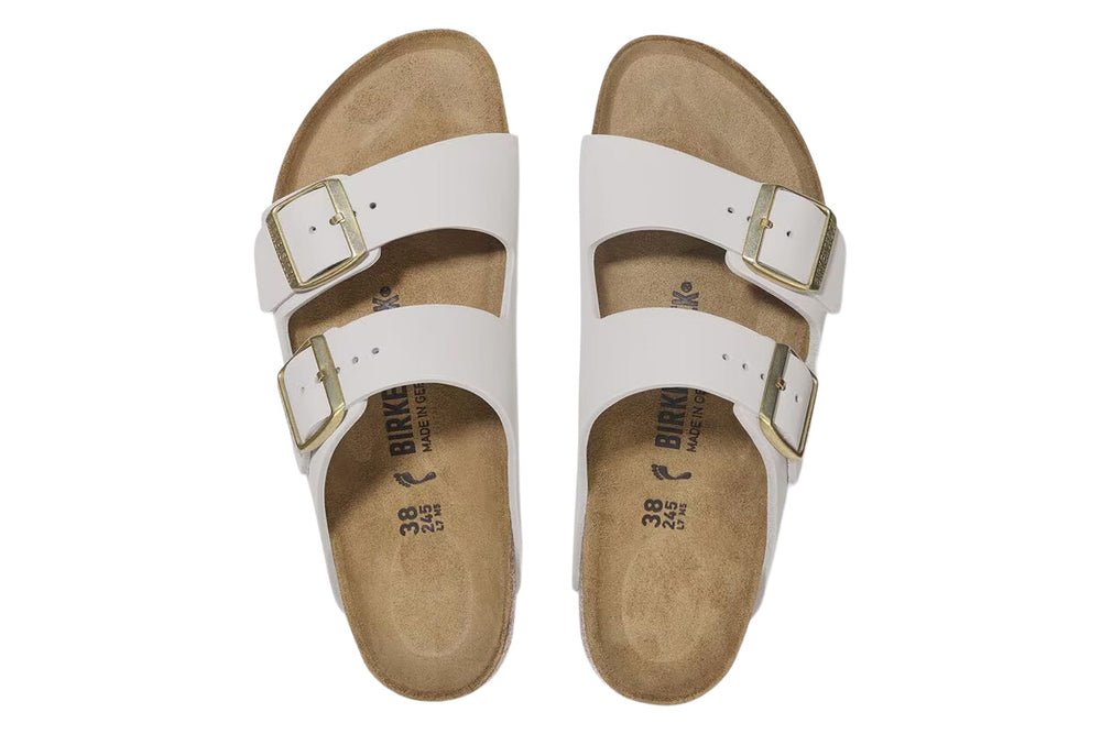 Birkenstock Arizona R Antique White Nubuck Leather Womens #color_white