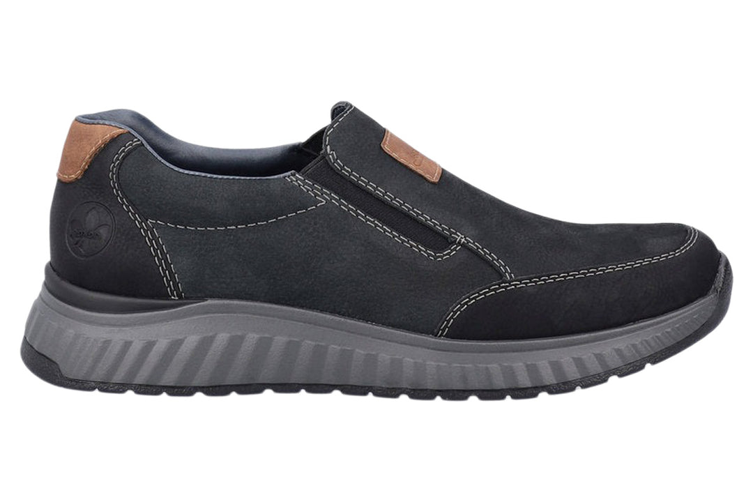 Rieker B0654 Navy Mens #color_navy