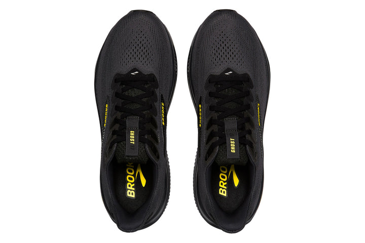 Brooks Ghost 17 2E Ebony/Black/Yellow Mens #color_black-multi