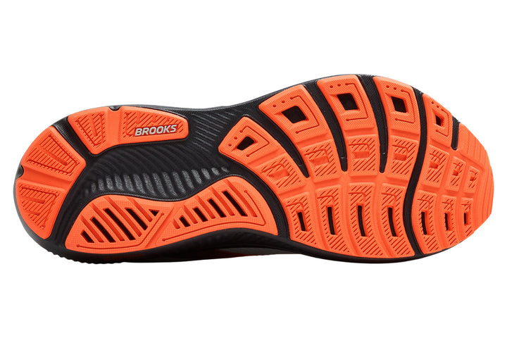 Brooks Ghost 17 D Oyster Mushroom/Orange/Ebony Mens #color_grey-multi-reds-oranges