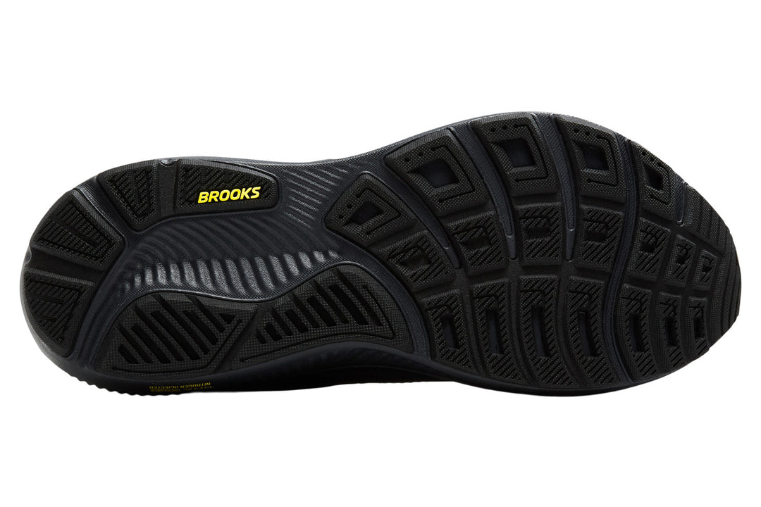 Brooks Ghost 17 2E Ebony/Black/Yellow Mens #color_black-multi
