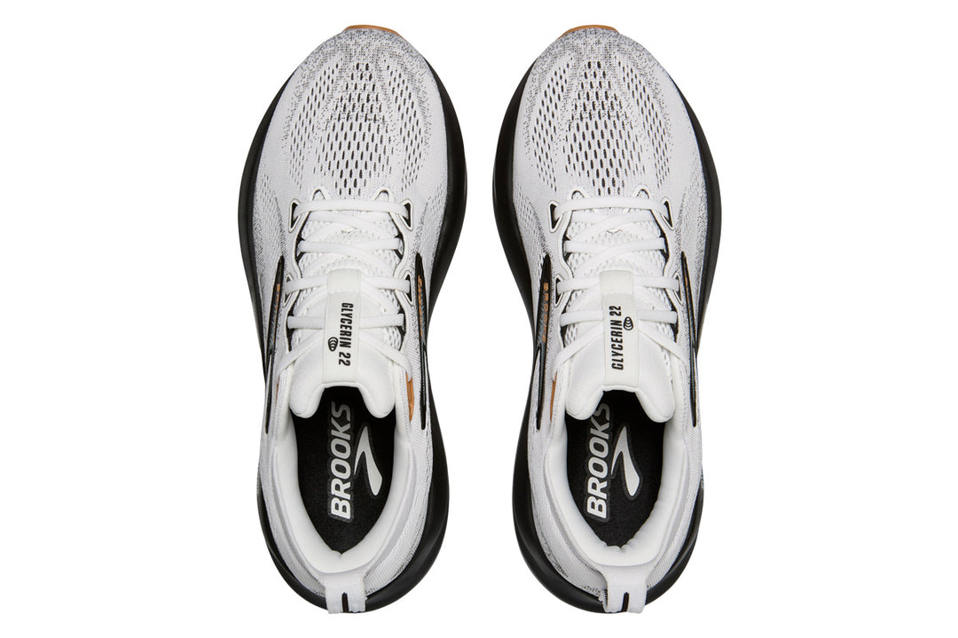 Brooks Glycerin 22 2E White/Grey/Black Mens #color_white-multi