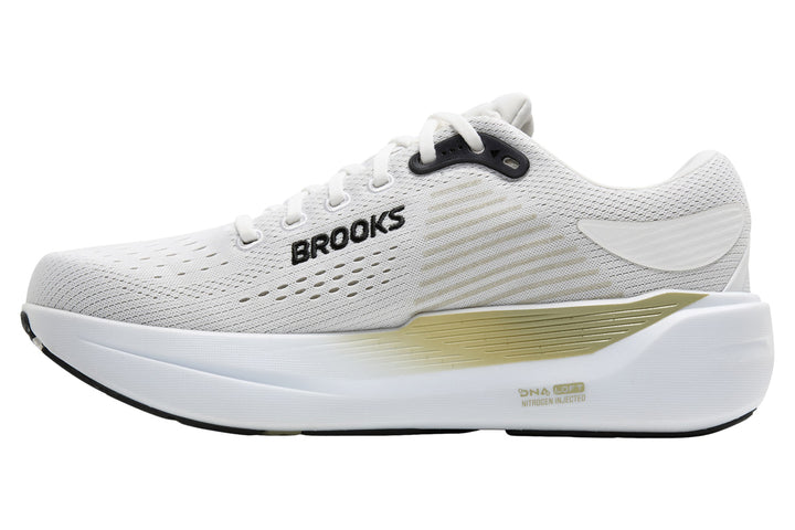 Brooks Ghost Max 3 D Bright White/Tea/Black Mens #color_white-multi
