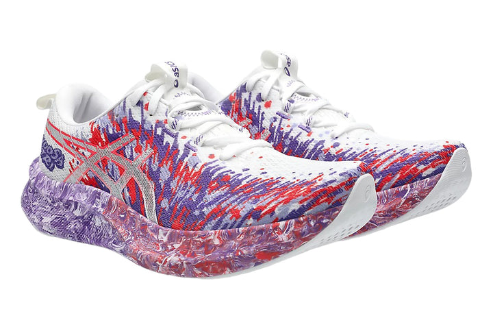 Asics Gel-Noosa Tri 16 D White/Edo Purple Mens #color_purple-multi-reds-oranges