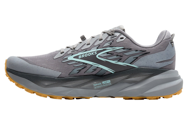 Brooks Cascadia 19 D Alloy/Ebony/Orange Mens #color_grey