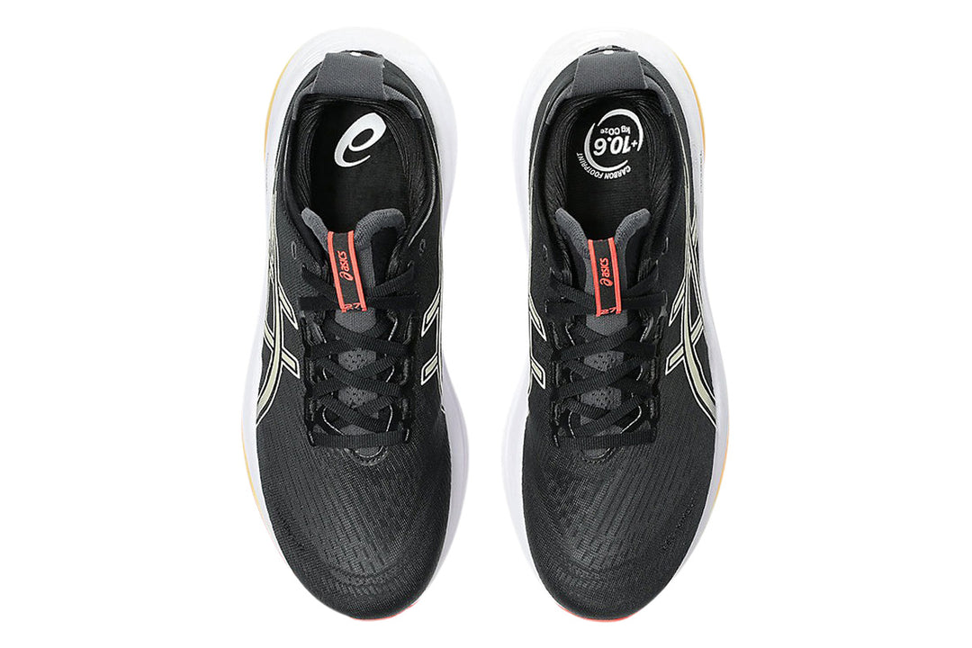 Asics Gel-Nimbus 27 2E Black/Khaki Mens #color_black-multi-reds-oranges