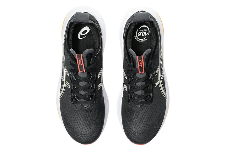 Asics Gel-Nimbus 27 2E Black/Khaki Mens #color_black-multi-reds-oranges