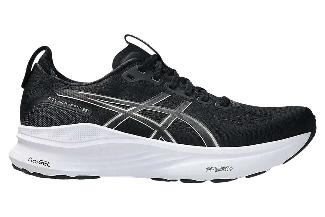 Asics Gel-Kayano 32 2E Black/White Mens #color_black-multi-whites
