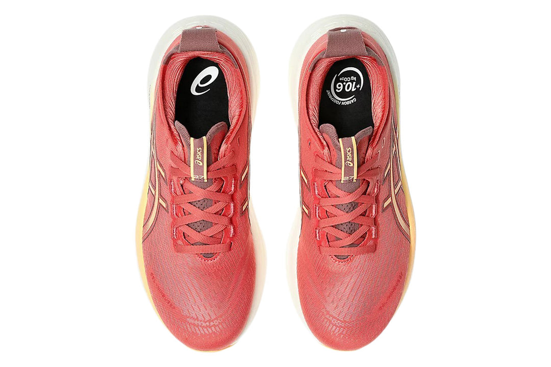 Asics Gel-Nimbus 27 D Dark Pink Clay/Orange Glow Womens #color_pink