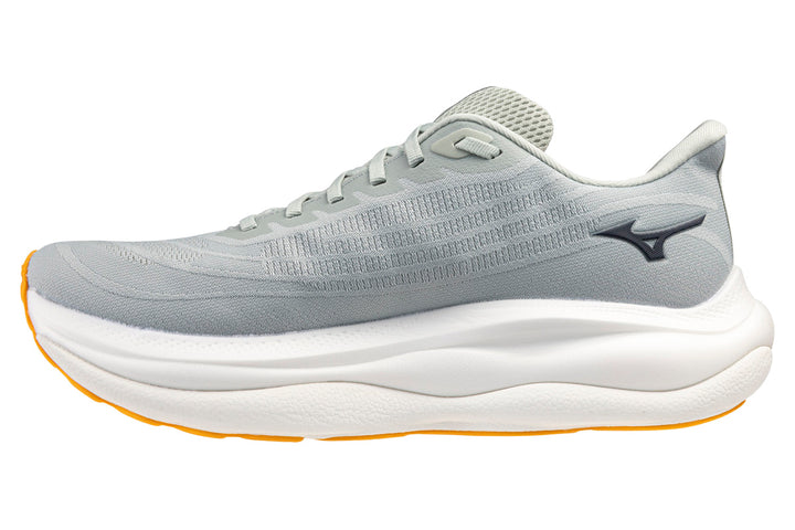 Mizuno Wave Sky 9 2E Mercury/Baritone Blue/Blazing Orange Mens #color_grey