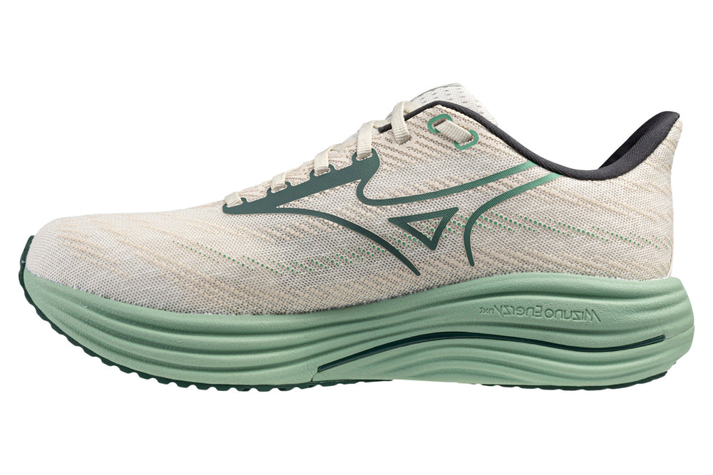Mizuno Wave Rider 29 2E Snow White/Bistro Green/Creme de Menthe Mens #color_green-multi