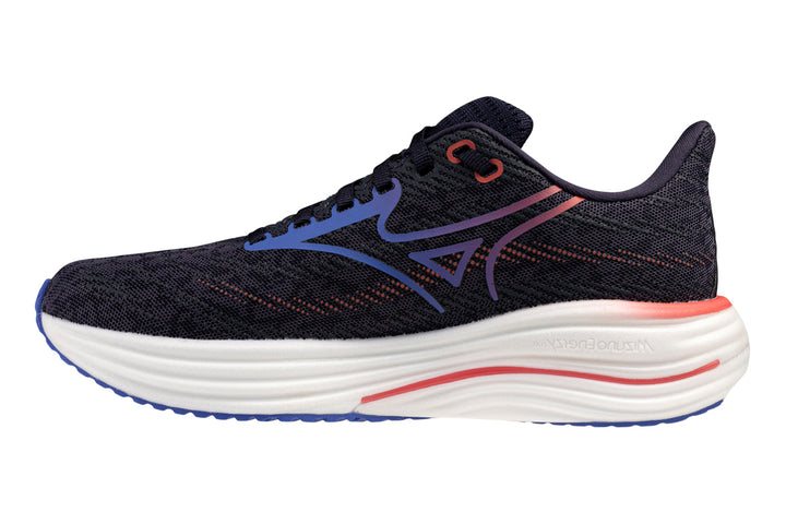 Mizuno Wave Rider 29 B Odyssey Grey/Iris Bloom/Calypso Coral Womens #color_purple-multi