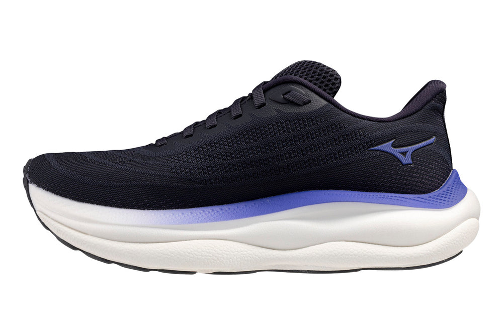 Mizuno Wave Sky 9 B Odyssey Grey/Striking Coral/Iris Bloom Womens #color_purple-multi