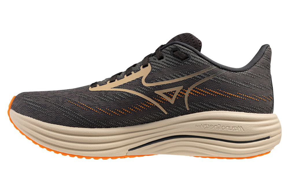 Mizuno Wave Rider 29 D Quiet Shade/Summer Sand/Shocking Orange Mens #color_grey-multi