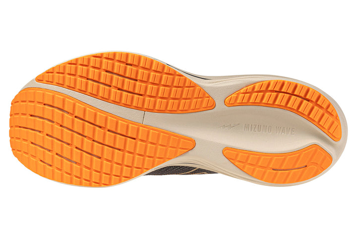 Mizuno Wave Rider 29 D Quiet Shade/Summer Sand/Shocking Orange Mens #color_grey-multi