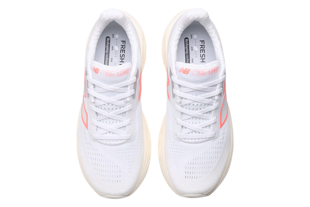 New Balance 1080 v14 B Angora Womens #color_white-multi-reds-oranges