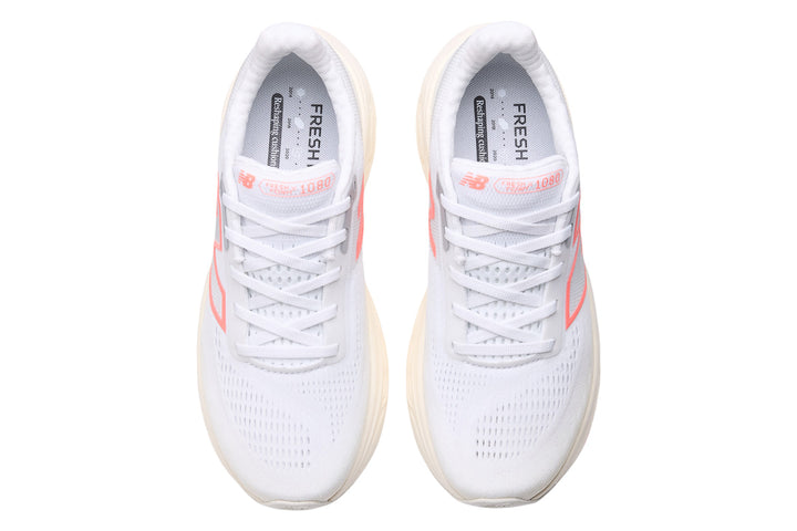 New Balance 1080 v14 B Angora Womens #color_white-multi-reds-oranges