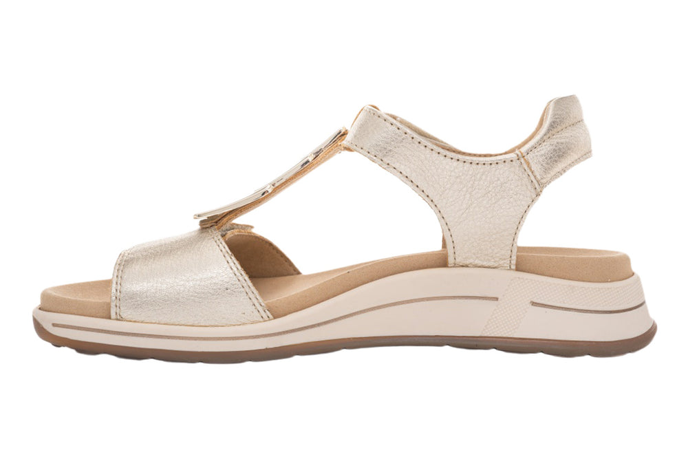 Ara Osaka Sandal 12-34826 Platinum Womens #color_metallic-greige