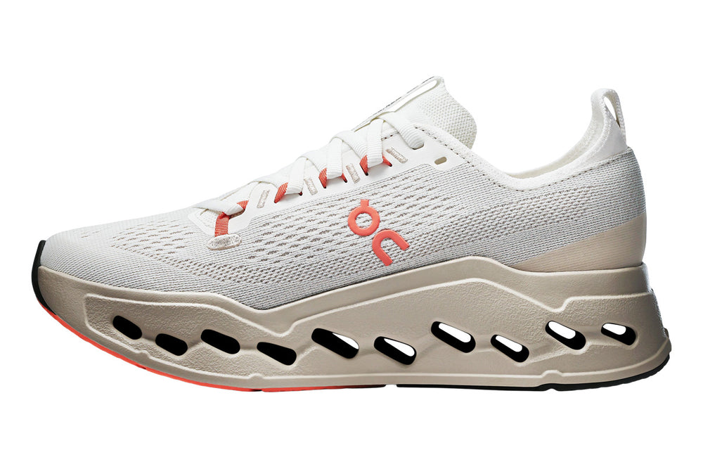 On Cloudsurfer Max B Ivory/Salmon Womens #color_