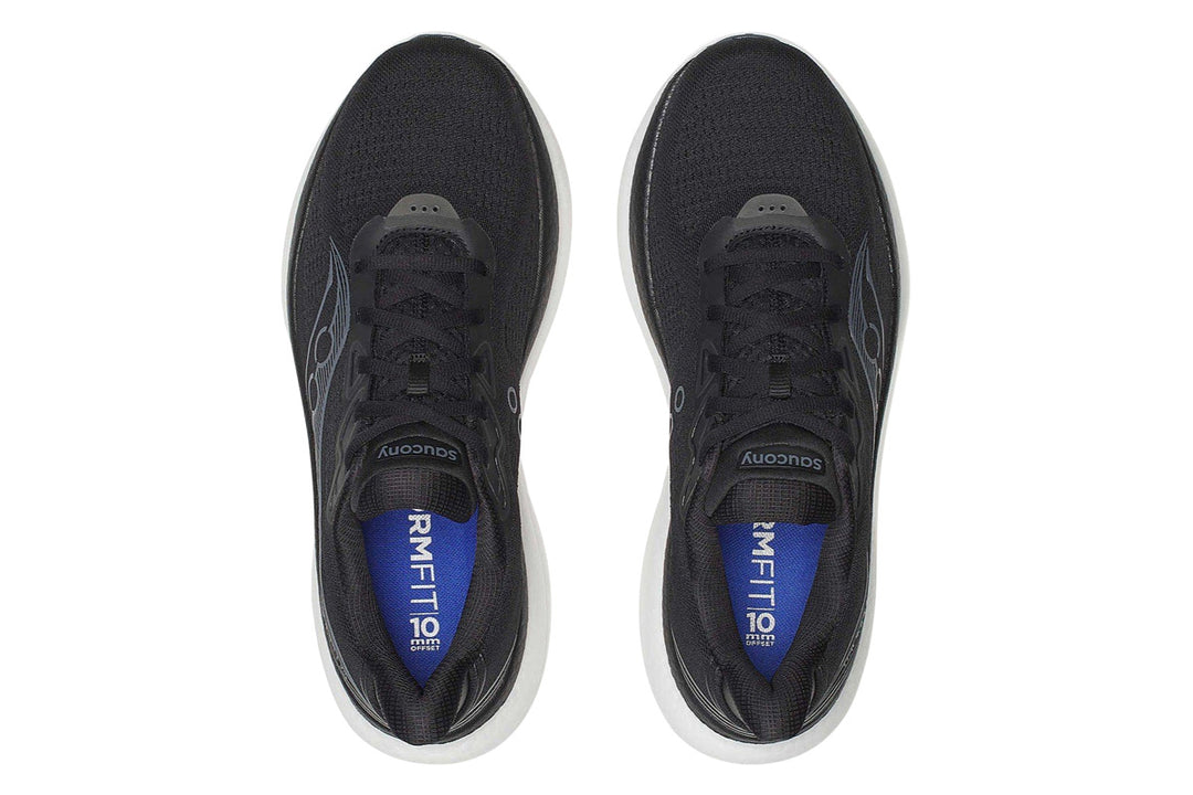 Saucony Triumph 23 2E Black/White Mens #color_black-multi-whites