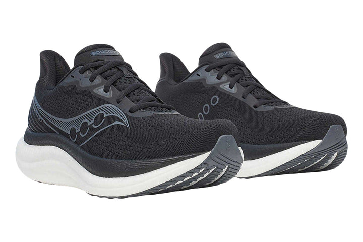 Saucony Triumph 23 2E Black/White Mens #color_black-multi-whites