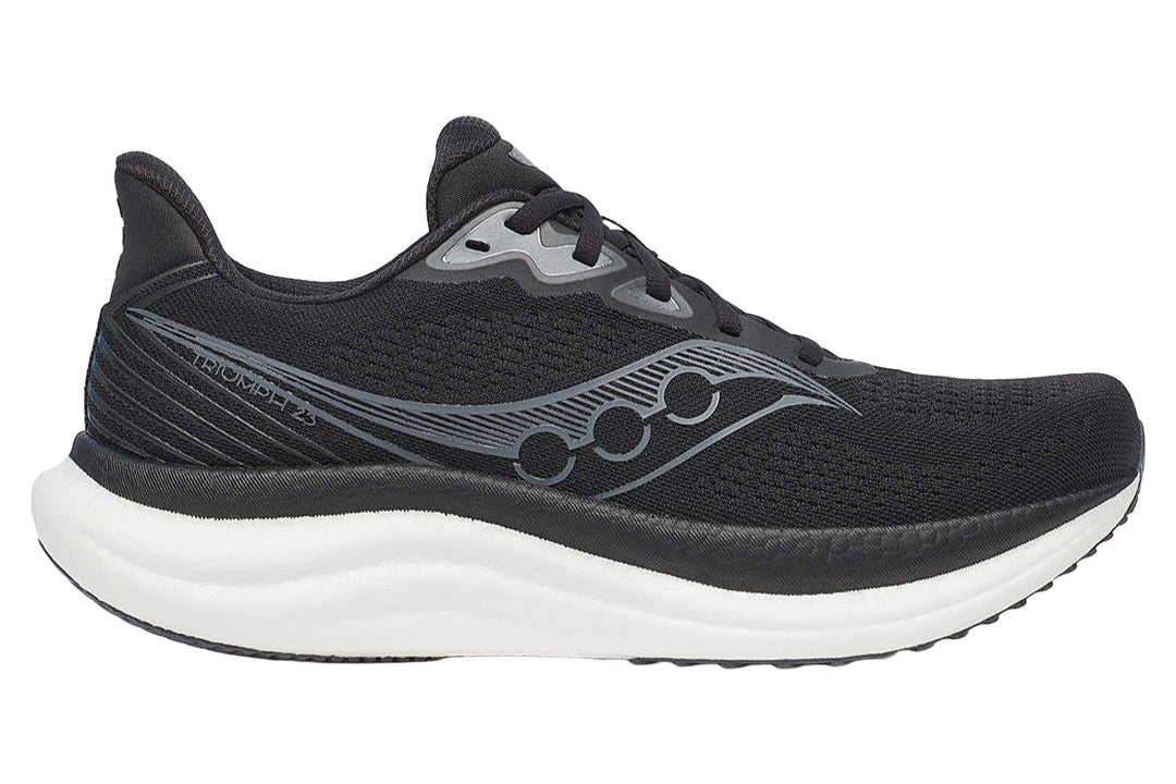 Saucony Triumph 23 2E Black/White Mens #color_black-multi-whites