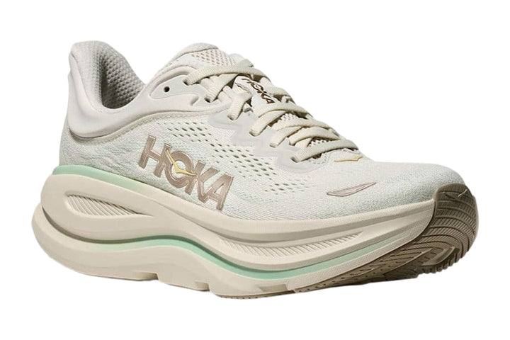 Hoka Bondi 9 B Truffle Salt/Sea Glass Womens #color_white-multi-cream
