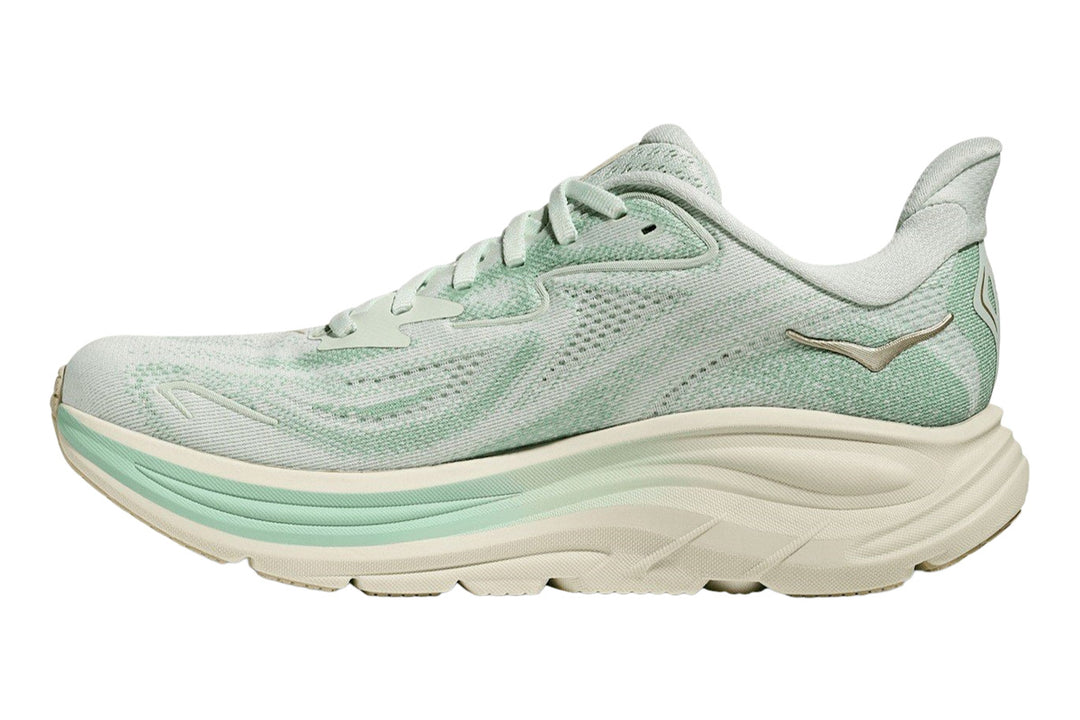 Hoka Clifton 10 B Sea Glass/Jadeite Womens #color_green-jade
