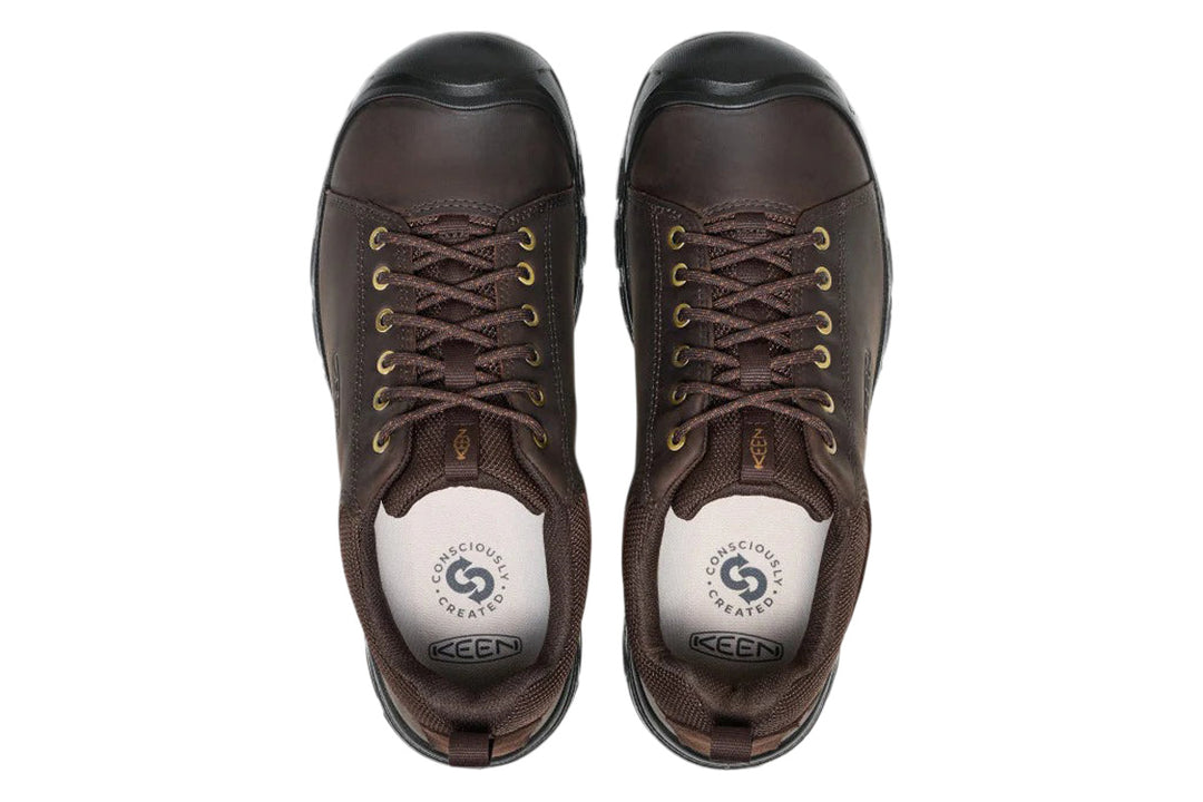 Keen Targhee IV Oxford Mens D Java/Black Mens #color_brown-dark-brown