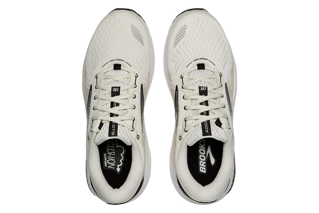 Brooks Addiction GTS 15 2E Vaporous Grey/Black/White Mens #color_grey