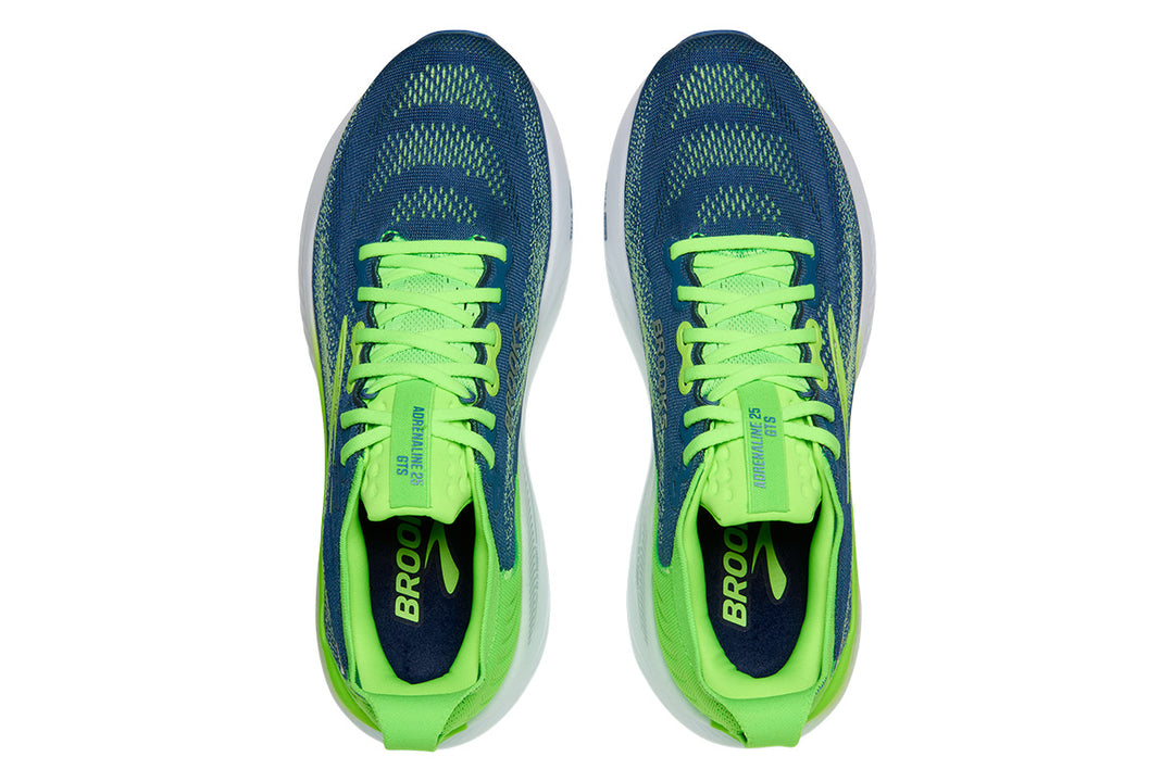 Brooks Adrenaline GTS 25 D Green/Moonlight/Phantom Mens #color_navy-multi-greens