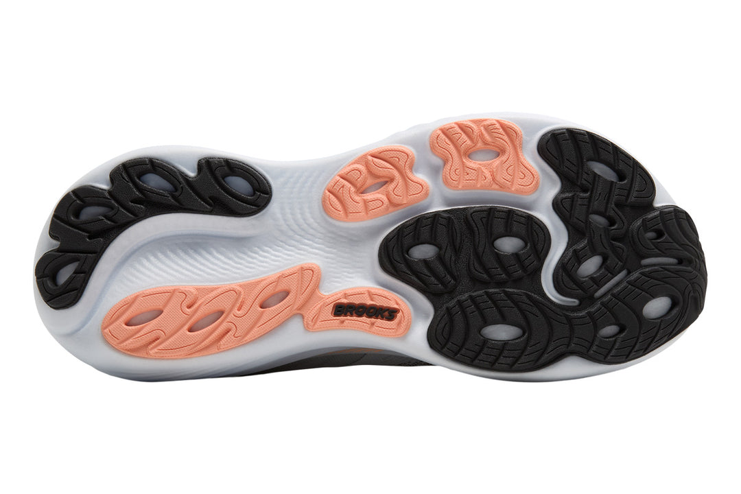 Brooks Adrenaline GTS 25 2A Grey/Blackened Pearl/Coral Womens #color_grey-light-grey