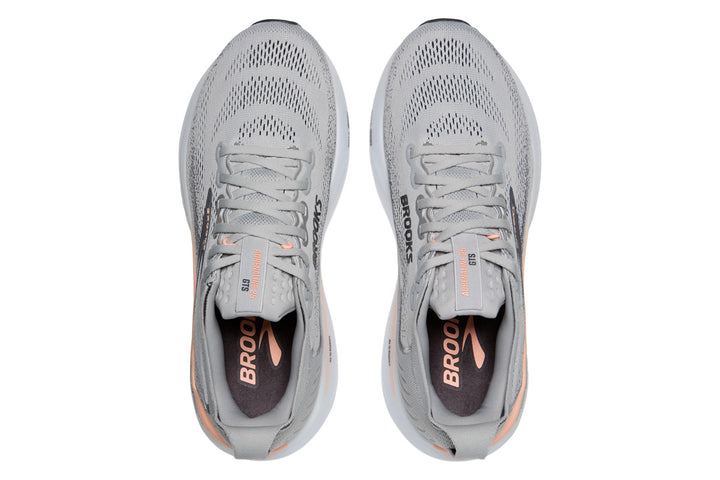 Brooks Adrenaline GTS 25 D Grey/Blackened Pearl/Coral Womens #color_grey-light-grey