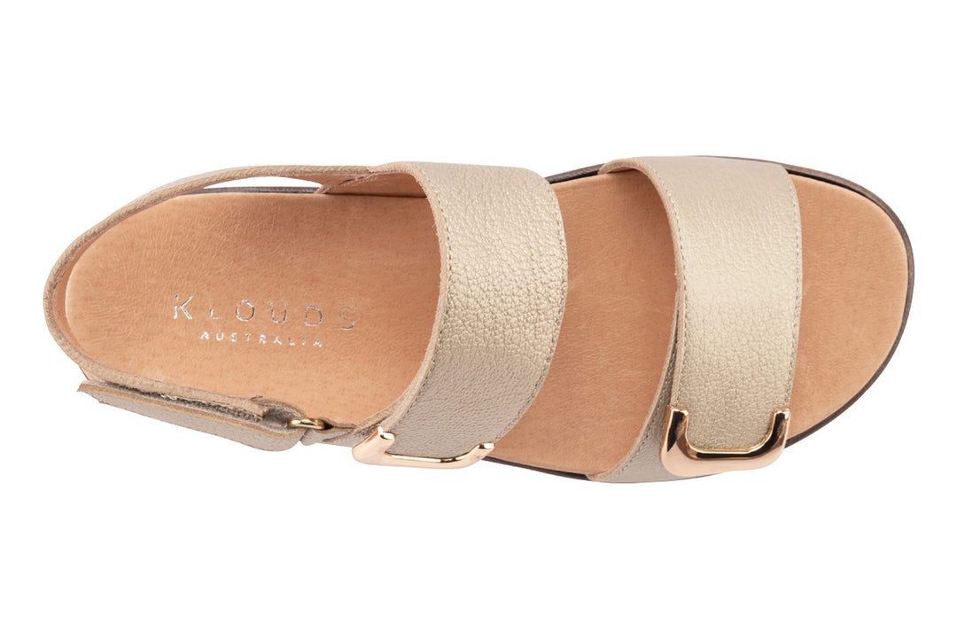 Klouds Elegance Pebble Champagne Womens #color_metallic-gold